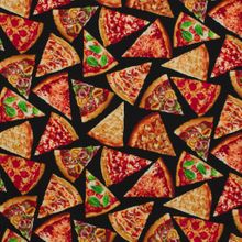13363 Zwarte katoen met pizza's